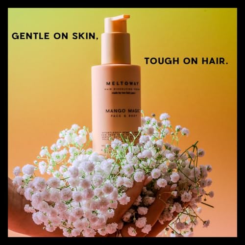 Wakse Mango Magic Hair Dissolving Cream - Painless Hair Removal Cream for Face & Body, 6.7 oz, Mango Scented