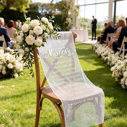 Wedding Memorial Reserved Chair Sign - Loving Memory Decor
