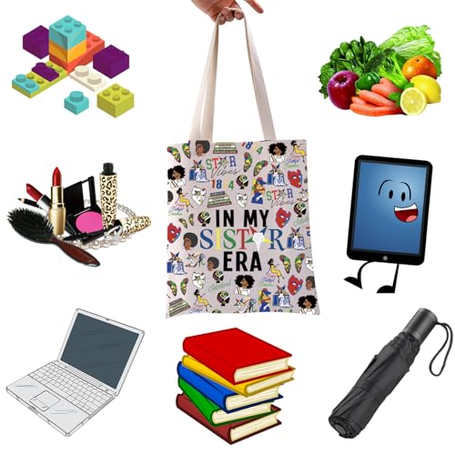 WCGXKO Greek Sorority Tote Bag with Zipper - Sistar Sisterhood 1874