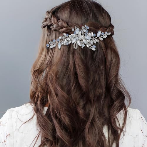 Light Blue Bridal Hair Clip and Comb for Weddings & Special Occasions