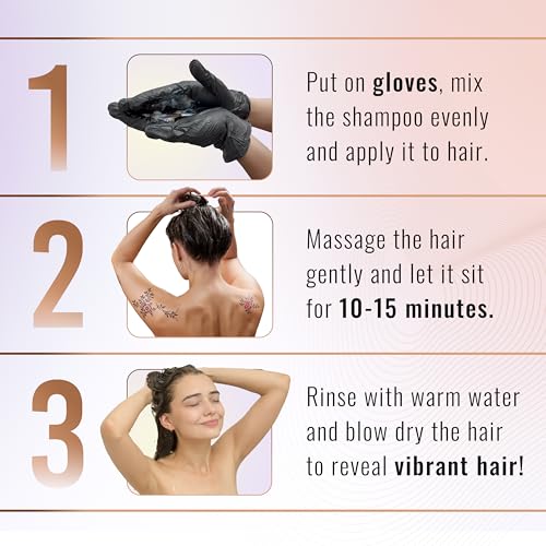 Herbishh Black Hair Dye Shampoo Pack with Argan Mask - 30ml