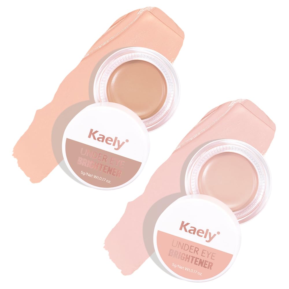 Under Eye Corrector Brightener - Full Coverage Peach Concealer for Dark Circles | Nourishing Waterproof Cream Pot