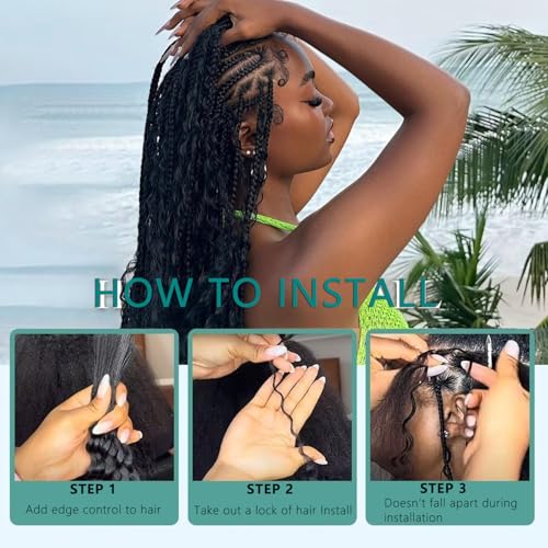 Human Braiding Hair for Boho Braids 110g 20 Inch Deep Water Wave Bulk Human Boho Hair for Braiding No Weft 12A Wet and Wavy Curly Human Hair Extensions 2 Bundles/Pack Natural Color