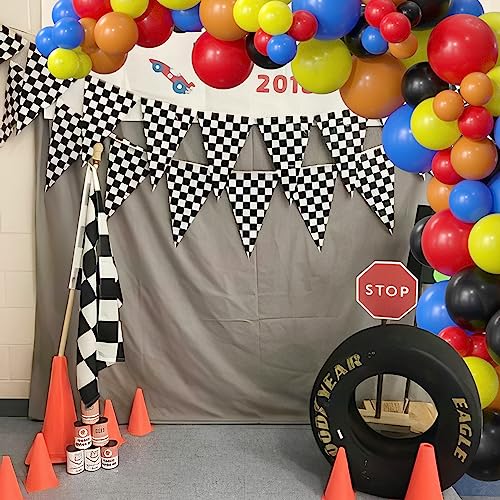 Race Car Balloon Garland Kit - 153 Pcs Party Supplies for Kids