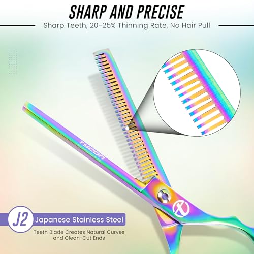 Hair Thinning Shears 6.5-inch Stainless Steel Texturizing Scissors for Salon & Home