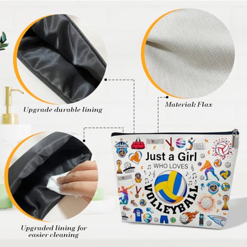 Ythuil Style 01 Volleyball Makeup Bag - Large Capacity Cosmetic Pouch for Women & Teens