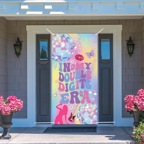 In My Double Digits Era Door Banner for 10th Birthday Party Decor
