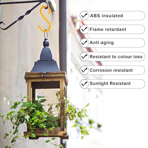 MKEKZX Heavy Duty ABS S Hooks - 6 Pack, 8.26 Inch for Indoor/Outdoor Use