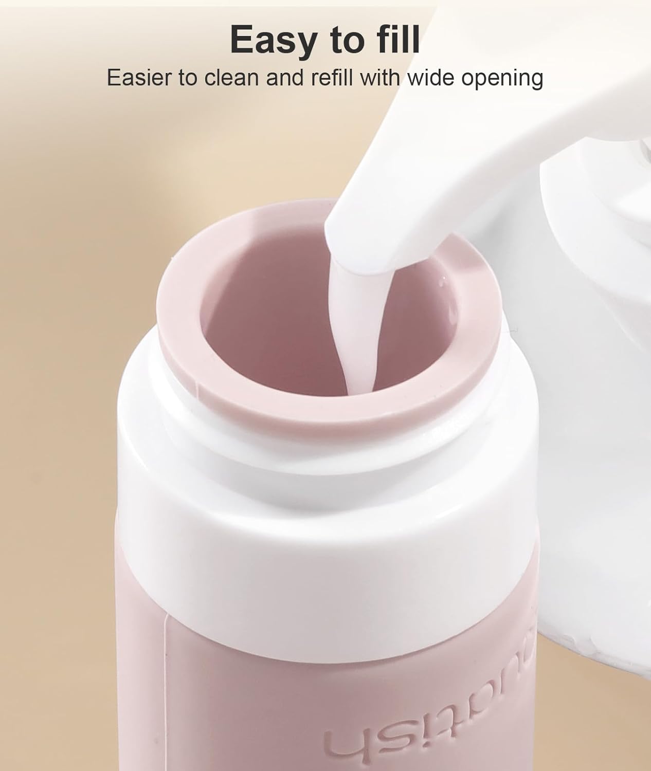 Travel Bottles for Toiletries - TSA Approved Leak Proof Silicone Containers | 20 Pack, Dusty Pink