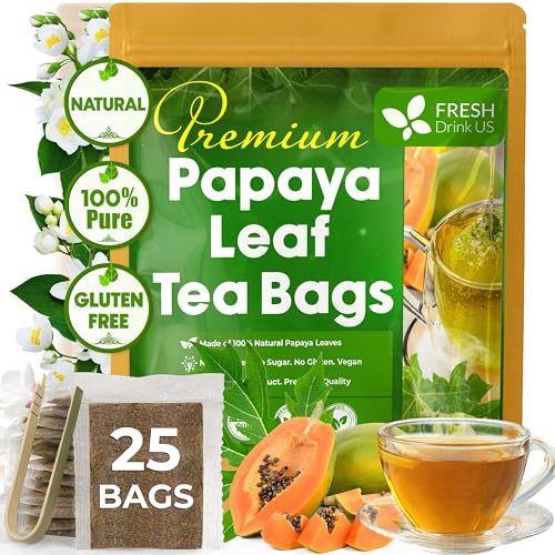 Premium Papaya Leaf Tea Bags - 100% Natural Herbal Tea, Vegan