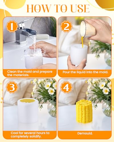 Corn Shape Silicone Mold for Candy, Chocolate & Soap Making