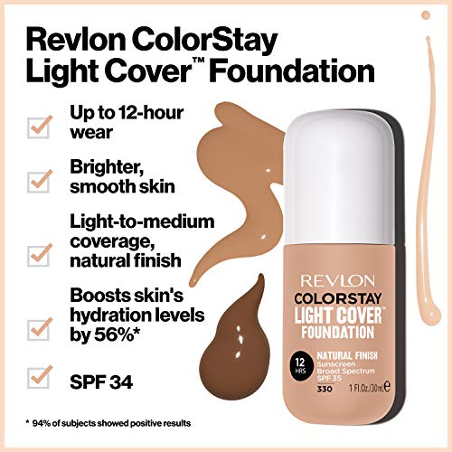 Revlon ColorStay Light Cover Liquid Foundation - SPF 35, 330 Natural Tan