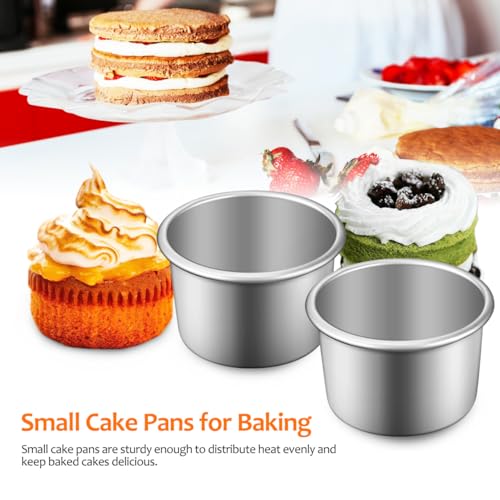 2-Inch Round Cake Pan Set of 4 - Nonstick Aluminum Alloy