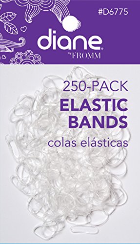 Diane D6775 Clear Hair Bands - 250 Count for Styling & Braids