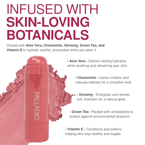 Palladio I'm Blushing 2-in-1 Cheek & Lip Tint - Hydrating Cream Stick