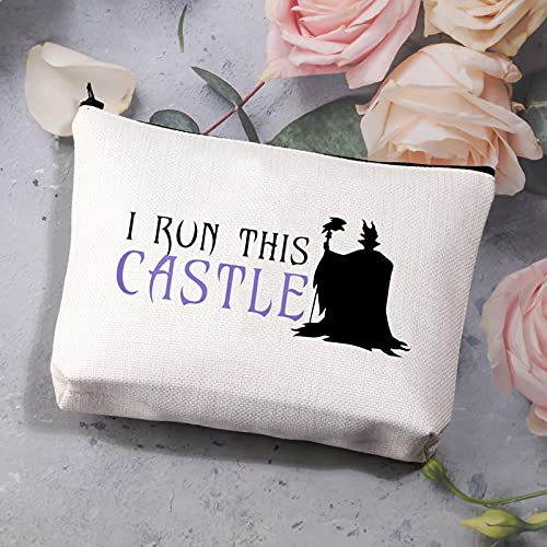 I Run This Castle Evil Queen Makeup Bag - Waterproof Travel Cosmetic Pouch