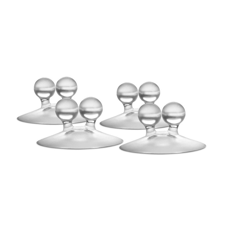 Dreamfarm Jot Super Strong, Everyday, Multi-Purpose PVC Suction Hooks & Holders - Pack of 4, Clear