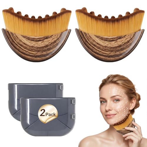 Lymphatic Contour Face Brush - Soft Bristle Tool for Sculpting & Drainage