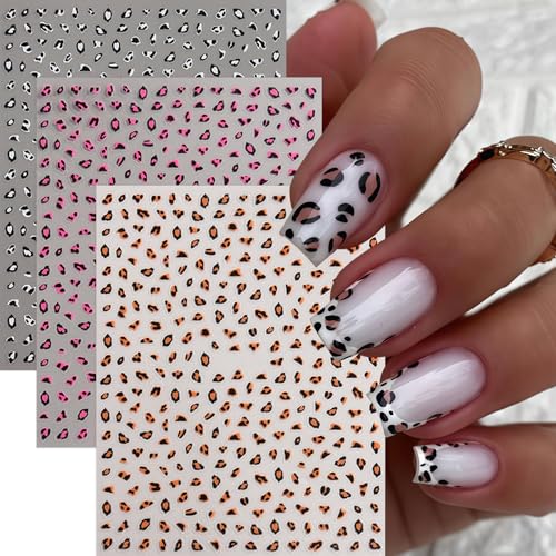 6 Sheets Leopard Print Nail Art Stickers - Cute Fall Designs
