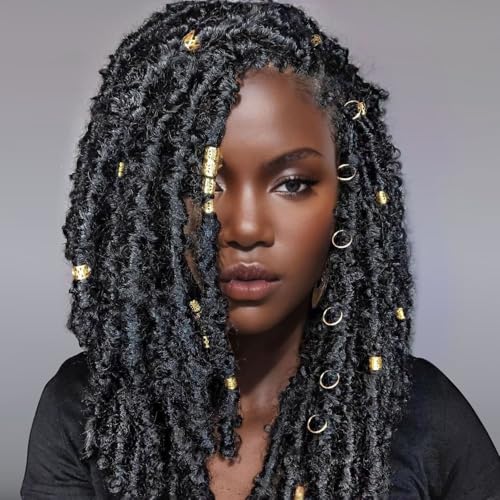 80 PCS Gold Dreadlock Beads for Braids - Premium Hair Jewelry