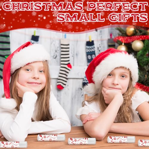Siifert 15 Pack Christmas Lip Balms Candy Cane Peppermint Lollipop 2