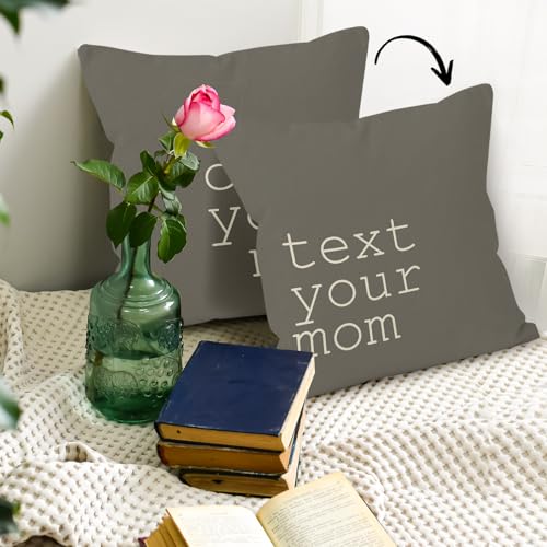 Reversible Linen Throw Pillow Cover 18x18 for Home Decor
