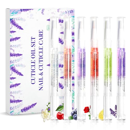 SULLMAR 6 Pcs Nail Cuticle Oils with Nourishing Flavors
