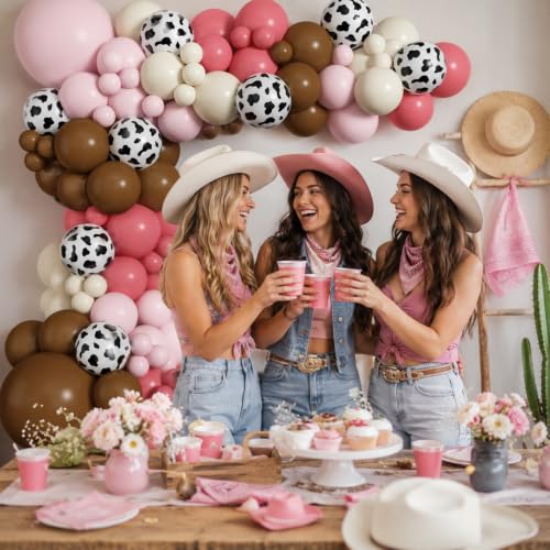 139Pcs Western Cowgirl Balloon Garland Kit for Baby Showers & Parties
