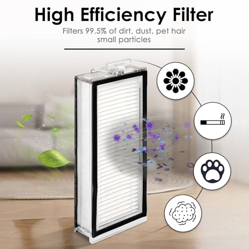 4 Pack HEPA Filters for Roborock Q5 Max+, Q5 Pro, Q8 Max