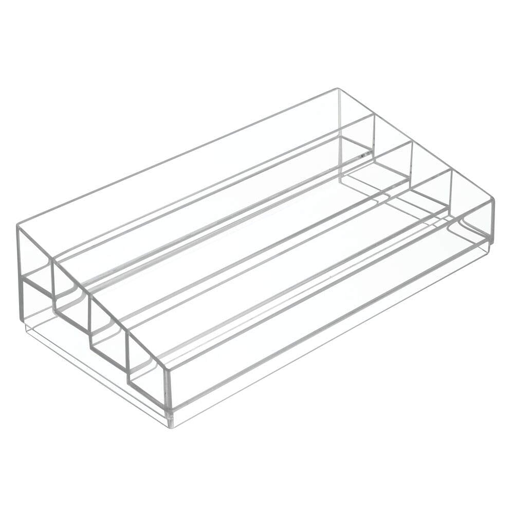 iDesign Tiered Cosmetics & Nail Polish Organizer, The Clarity Collection – 12.75 IN X 6.5IN X 3.75 IN, Clear