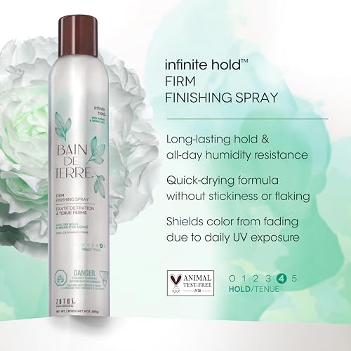 Bain de Terre Infinite Hold Finishing Hair Spray 9 oz Pack of 1 with Argan & Monoi Oils