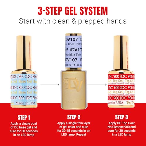 Daisy DND Gel Polish and Lacquer Duo Set - 107 Periwinkle Tides