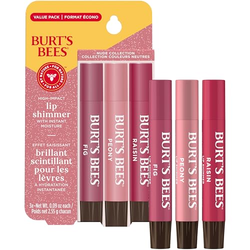 Burt's Bees Lip Shimmer Nude Collection - 3 Tinted Balms