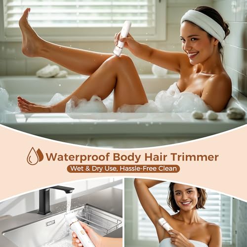 iRUNTEK 5-in-1 Electric Bikini Trimmer for Women, Waterproof Shaver