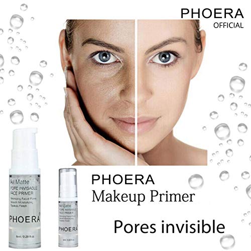 Phoera Face Primer Invisible Pores Oil Control 6ml, Vitamin Enriched Makeup Base