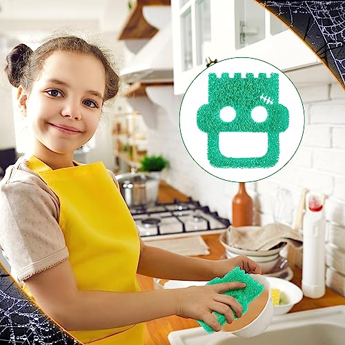 12 Pcs Halloween Sponges - Cute Ghost, Bat & Pumpkin Designs