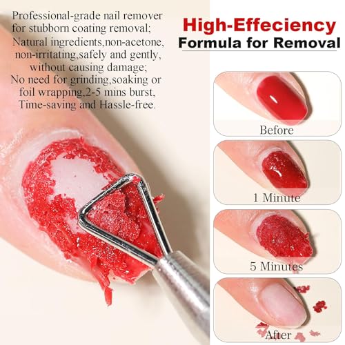 LOUINSTIC Gel Nail Polish Remover Kit with Cuticle Oil & Manicure Tools
