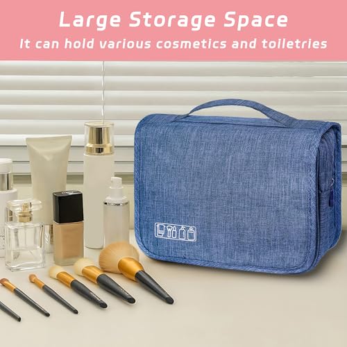 YEMEDA Travel Toiletry Bag with Hanging Hook - Navy Blue, B2 Variation