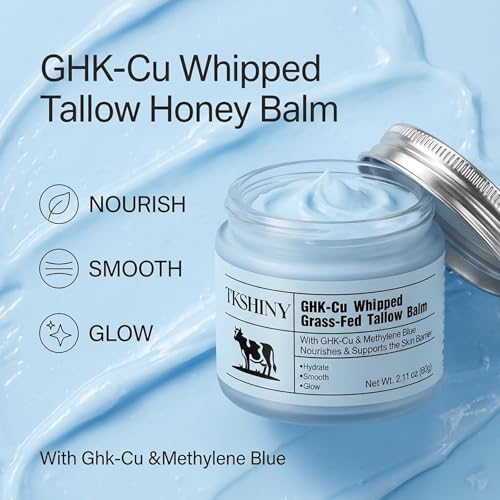 GHK-Cu & Methylene Blue Nourishing Tallow Balm for Skin Rejuvenation 2.11Oz