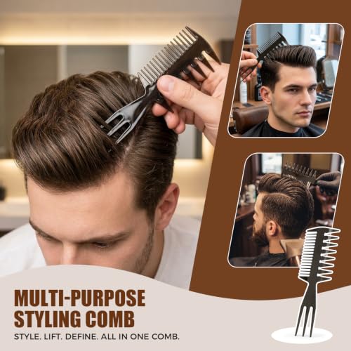 3-Piece Professional Hair Styling Comb Set for Men