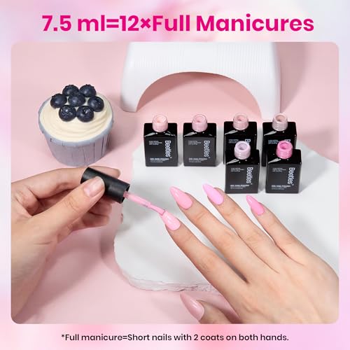 Beetles Pink Gel Nail Polish Set - 6 Shades for DIY Manicures