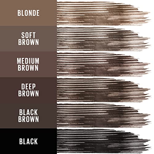 Maybelline Tattoo Studio Brow Gel - Waterproof Tinted Eyebrow Makeup, Black Brown