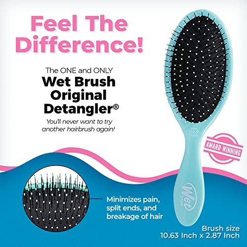 Wet Brush Original Detangler Hair Brush & Mini Bundle - Aqua/Pink