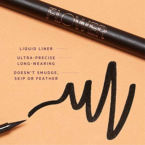 FLOWER Beauty Winged Eyeliner - Long-Lasting, Smudge-Proof Liquid Eyeliner