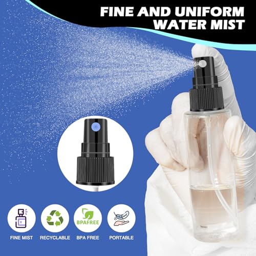 10 Pack 2oz Refillable Travel Spray Bottles - Leak-Proof Mini Containers