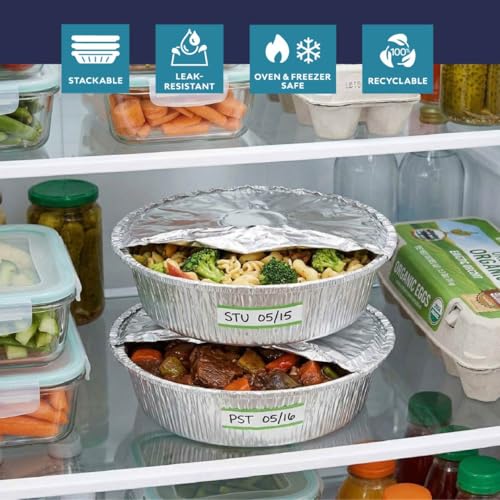 30 Pack 7-Inch Round Aluminum Foil Pans - Disposable Pie Tins