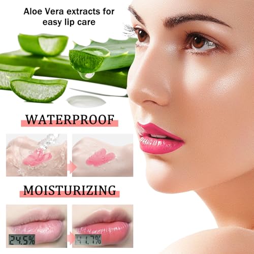 4 Pack Aloe Vera Color Changing Lipstick Set - Moisturizing Lip Gloss for Women