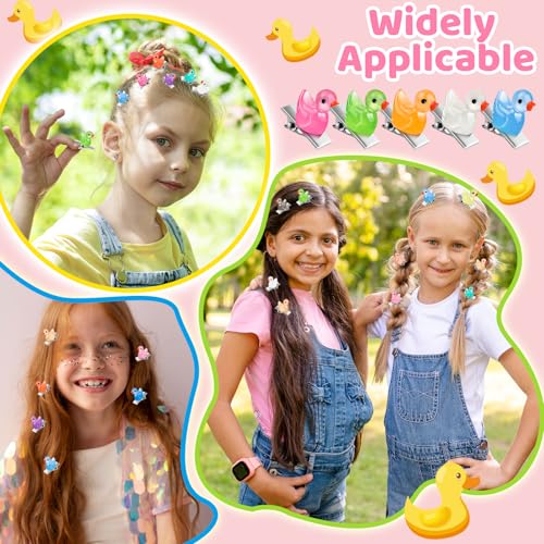 84Pcs Glow Duck Sprouts Rave Hair Clips - Colorful Accessories