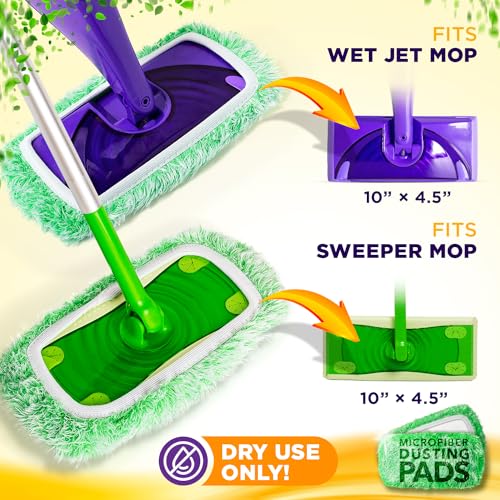 Millifiber Microfiber Floor Duster Mop Refills - 2 Pack