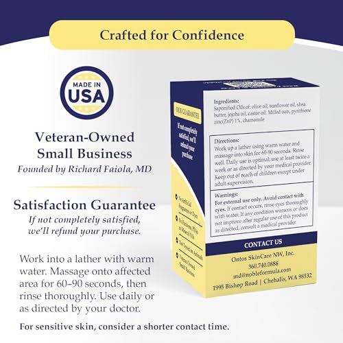 Noble Formula 1% Pyrithione Zinc Soap Bar with Shea Butter - 3.25 oz